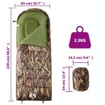 vidaXL Sac de couchage pour adultes camping 3-4 saisons
