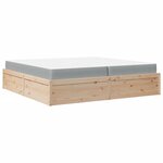 vidaXL Lit avec matelas 200x200 cm bois massif de pin
