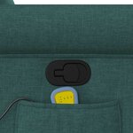 vidaXL Fauteuil de massage inclinable Vert foncé Tissu