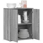 vidaXL Buffet sonoma gris 60x31x70 cm bois d'ingénierie