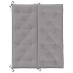 vidaXL Coussin de banc de jardin gris 120x(50+50)x7 cm tissu oxford