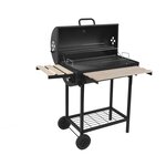 Barbecue fumoir au charbon de bois kentucky noir acier inoxydable