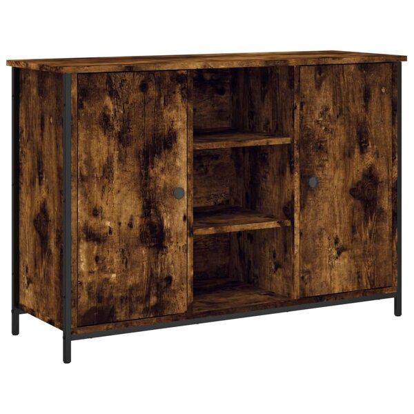 vidaXL Buffet chêne fumé 100x35x70 cm bois d'ingénierie