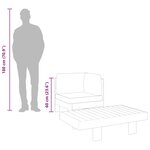 vidaXL Salon de jardin 2 Pièces avec coussins blanc crème Bois d'acacia