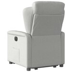 vidaXL Fauteuil inclinable électrique gris nuage tissu