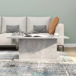 Vidaxl table basse gris béton 102x55 5x40 cm aggloméré