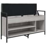 vidaXL Banc à chaussures sonoma gris 105 5x32x57 5cm bois d'ingénierie