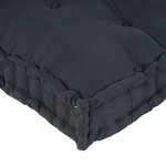 vidaXL Coussin de canapé sur palette 3 Pièces Anthracite tissu