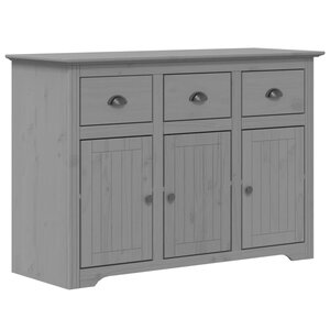 vidaXL Buffet BODO gris 115 5x44x80 cm bois massif de pin