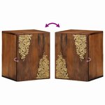 vidaXL Meuble mural Marron miel 38 x 33 x 48 cm Bois de mangue massif