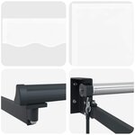 vidaXL Store rétractable manuel avec LEDs Blanc et anthracite 4 × 3 m