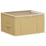 vidaXL Boîte de rangement avec fenêtre transparente 2 Pièces Crème