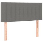vidaXL Tête de lit à LED Gris foncé 100x5x78/88 cm Tissu