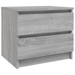 vidaXL Table de chevet Sonoma gris 50x39x43 5 cm Bois d'ingénierie