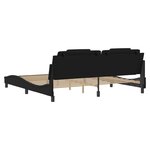 vidaXL Cadre de lit avec LED sans matelas noir 200x200 cm