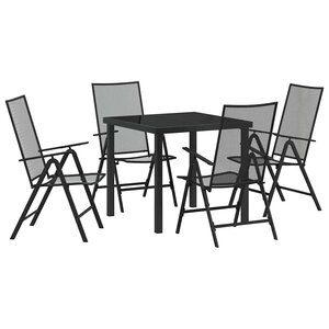 vidaXL Ensemble de salle à manger pour jardin 5 Pièces Anthracite
