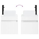 vidaXL Meuble de lavabo mural Blanc 49 x 41 x 63 cm Bois d'ingénierie