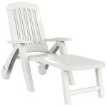 vidaXL Chaise longue pliable Polypropylène Gris