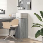 vidaXL Buffet Sonoma gris 38 x 34 5 x 75 cm Bois d'ingénierie