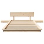 vidaXL Cadre de lit Marron 80 x 200 cm bois
