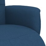 vidaXL Fauteuil inclinable avec repose-pieds bleu tissu