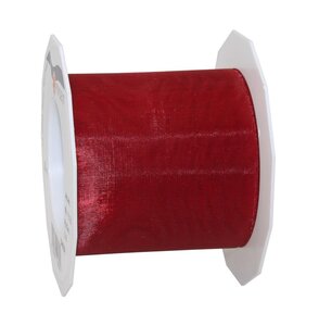 Organza sheer 25-m-rouleau 72 mm rouge feu