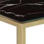 vidaXL Table console doré acier inoxydable et verre trempé