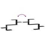 vidaXL Étagère murale noir 104x15x49 cm bois d'ingénierie