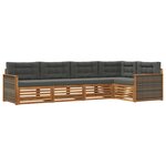 vidaXL Ensemble de canapés d'extérieur 5 Pièces Naturel et Anthracite