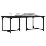 vidaXL Table basse Noir 90x50x35 cm Bois d'ingénierie