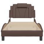 vidaXL Cadre de lit avec tête de lit Marron 90x200 cm Similicuir