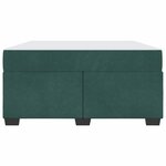 vidaXL Cadre de lit avec matelas Vert foncé 160 x 200 cm Velours