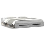 vidaXL Cadre de lit avec tiroirs sans matelas sonoma gris 180x200 cm