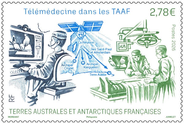 Timbre TAAF - Télémédecine dans les TAAF