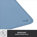 Tapis de souris durable - logitech - série studio - glissement facile - bleu gris
