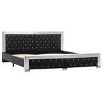 vidaXL Cadre de lit Noir Similicuir 180 x 200 cm