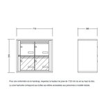 Bloc collectif Leabox  2x2  grade 3  simple face  intérieur  fixation murale  gris poussière ral 7037 finition brillante