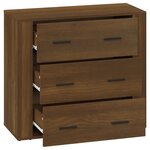 vidaXL Buffet Chêne marron 80x33x70 cm Bois d'ingénierie