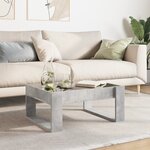 vidaXL Table basse avec LED infini gris béton 70x53x30 cm