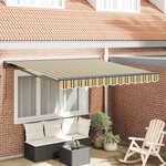 vidaXL Cadre d'auvent Vert et jaune 350 x 250 cm