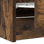 vidaXL Meuble TV chêne fumé 100x35x54 cm bois d'ingénierie