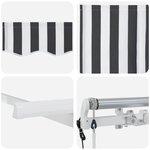vidaXL Auvent Rétractable Anthracite et blanc