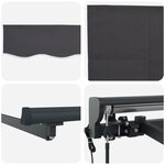 vidaXL Auvent Rétractable Anthracite 350x250 cm tissu