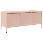 vidaXL Meuble TV rose 101 5x39x43 5 cm acier laminé à froid