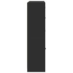 vidaXL Bibliothèque avec portes noir 136x37x142 cm bois d'ingénierie