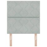 vidaXL Tête de Lit LED Geometric Manuel Gris clair 80 cm Velours