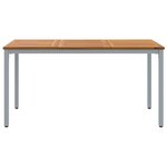 vidaXL Tables de jardin Naturel et gris 150 x 90 x 75 cm