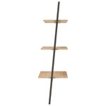 vidaXL Étagère inclinée à 3 niveaux Marron clair et noir 64x34x116 cm