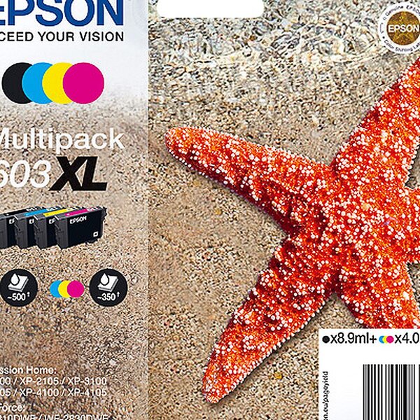 Epson cartouche d'encre multipack 4 couleurs 603xl ink - noir cyan magenta jaune