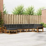 vidaXL Ensemble de canapés d'extérieur 7 Pièces Naturel et Anthracite